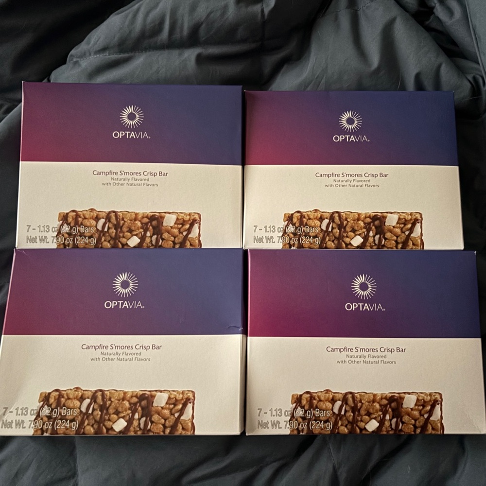 Optavia Campfire S'mores Crisp Bars - 4 unopened boxes, not expired.